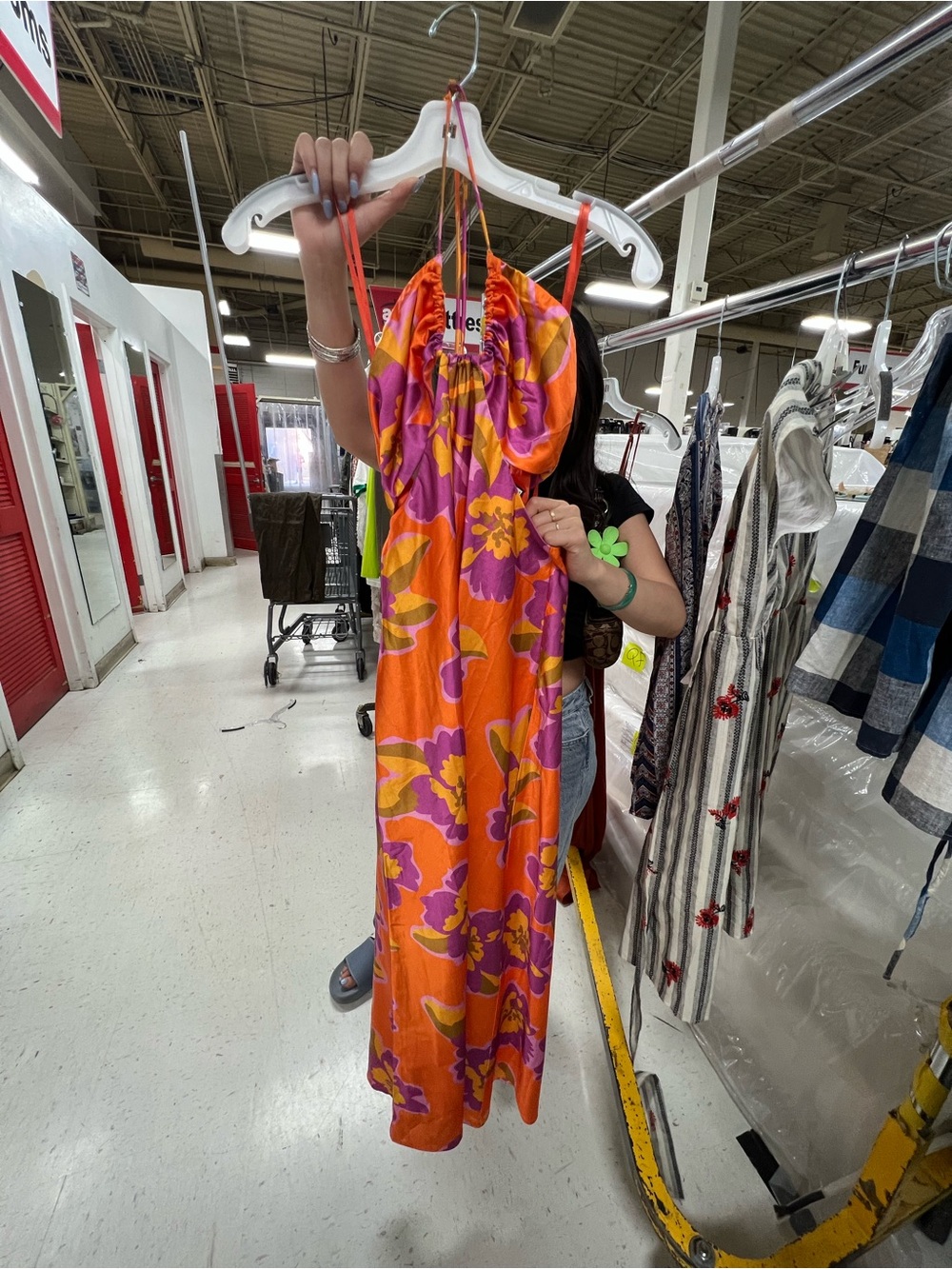 NWT Orchid Midi Slip Dress in Orange Floral by Runaway the Label